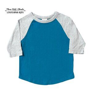 Hanna Andersson Sz 100 (4) Blue & Grey Tee Shirt